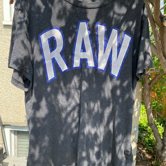 ⚡️G-Star Raw US XL Tee Shirt Grey Blue Awesome Shape⚡️ - Picture 3 of 13